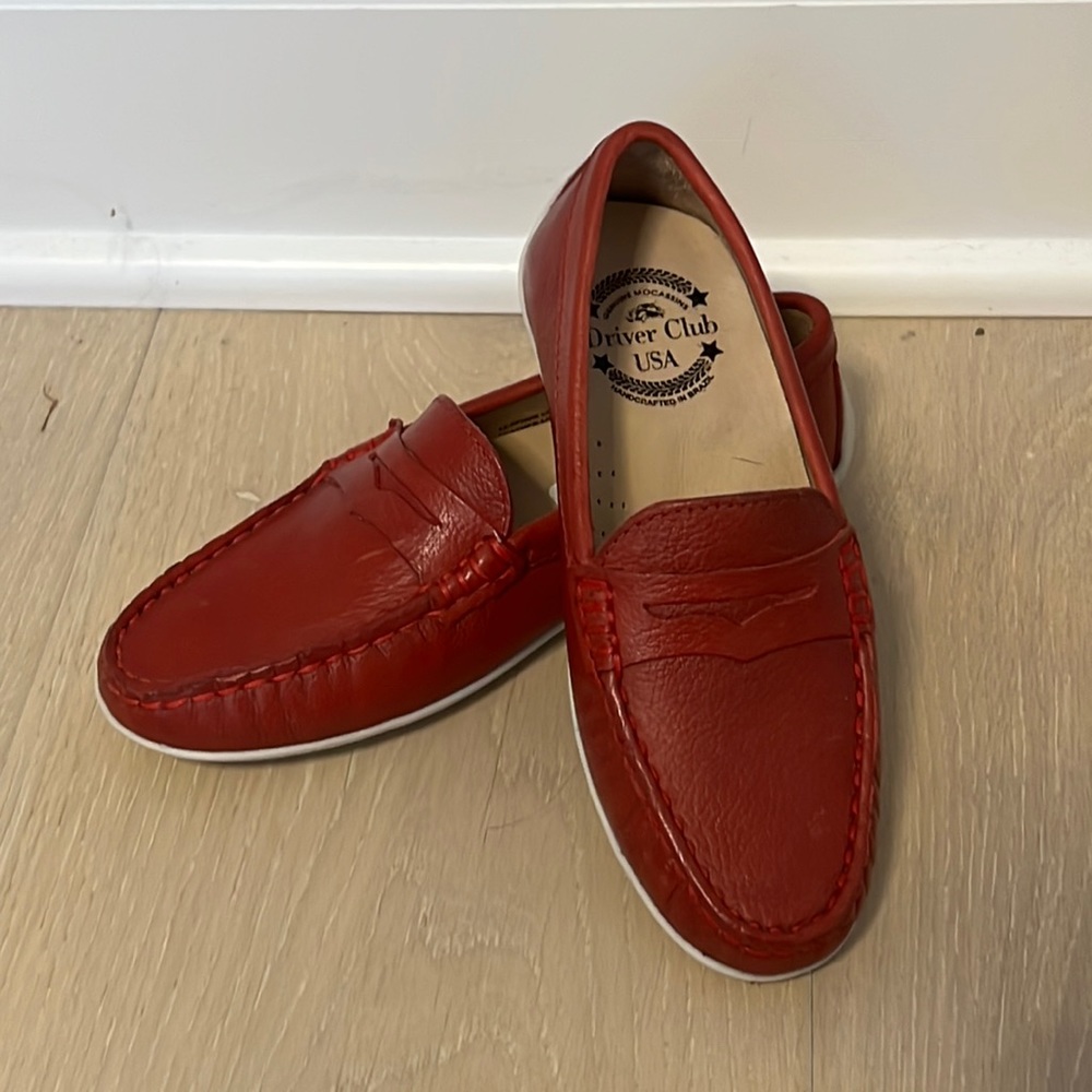 Dressy kids shoes red driver club usa size 11 never worn